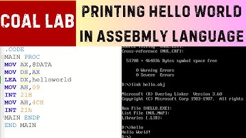 COAL Lab 01 | Printing Hello World ! in Assembly Language | How to Run .ASM file using DOSBox