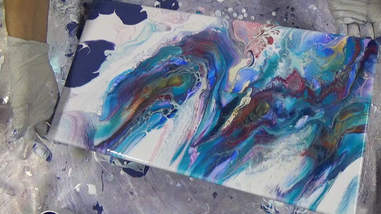 SWIPING WATER - Fluid Acrylic - Painting Tutorial - Abstract Art | 'Restless Sea'