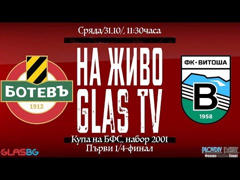 НА ЖИВО на 31.10 от 11:30 часа: Ботев Пд - Витоша (Купа на БФС, набор 2001, 1/4-финал)