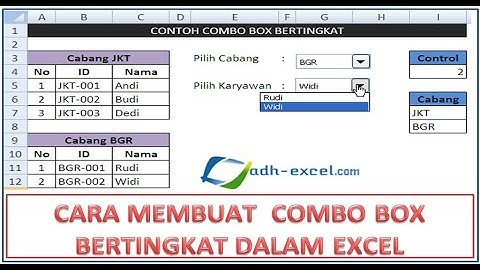 Membuat Combo Box Bertingkat Dalam Excel
