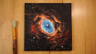 Galaxy Acrylic Painting | The Southern Ring Nebula | Galaxy Painting on Canvas