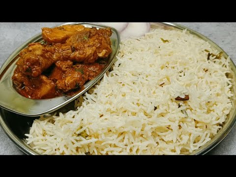 Tasty chicken gravy 😋😋 with bagara rice//Simple bagara rice with ...