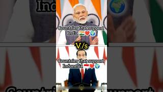 Countries That Support India Vs Countries That Support Indonesia  short  countries