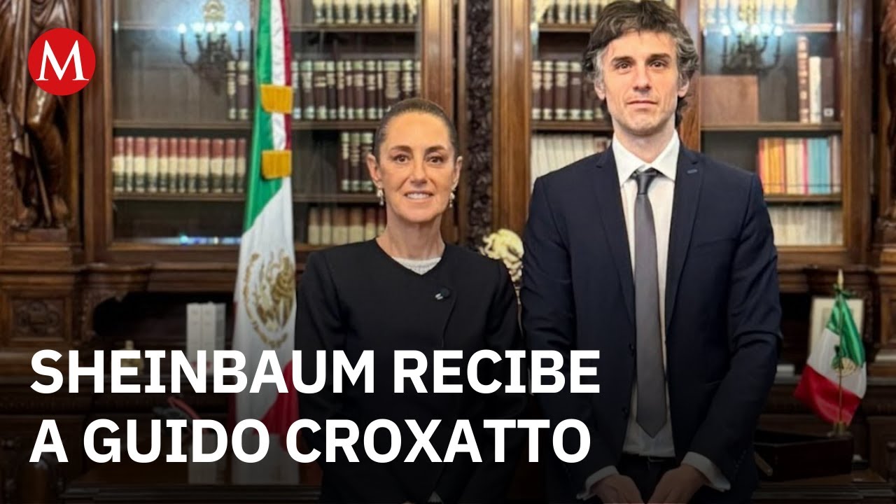 Claudia Sheinbaum recibe a Guido Croxatto en Palacio Nacional