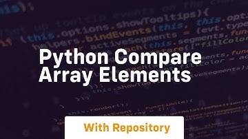 python compare array elements