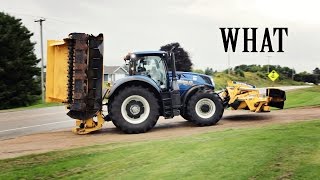 Big Blue Tractor Pulls in the Driveway!