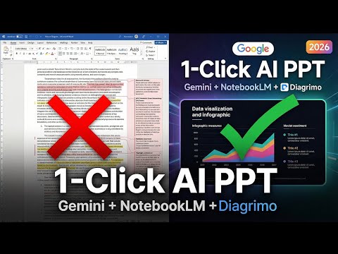 How to Text to Diagram: Free AI PPT with Gemini \u0026 NotebookLM #2026