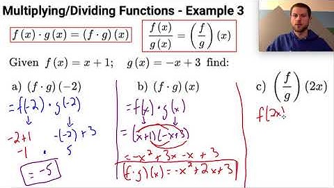 Multiplying and Dividing Functions