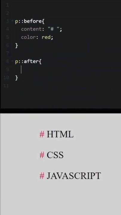 Using before and after in paragraph tag #html #css #paragraph #after # ...