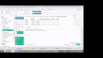 Window Functions & Lookup Functions