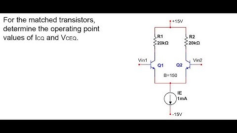 Differential Amplifier | Find Operating Point (ICQ & VCEQ) | BJT Circuit Analysis 02