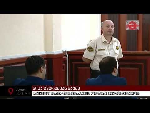 სასამართლო ნიკა გვარამიასთვის აღკვეთის ღონისძიების შეფარდებაზე მსჯელობს