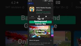 Top 10 Online/Offline  Battleground Games like Fortnite For android #Fortnite #Fortnite2 #Android screenshot 5