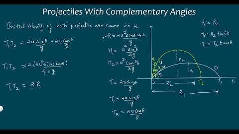 Projectiles With Complementary angle full details @Kamaldheeriya Maths easy