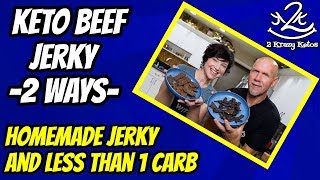 Keto Beef Jerky  2 ways | Low carb sweet and spicy jerky