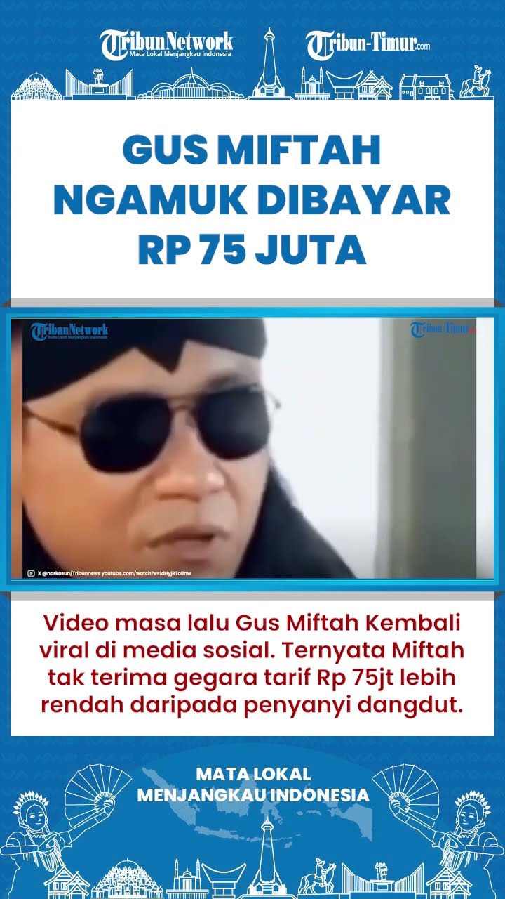 SHORT | VIDEO Gus Miftah Marah Dibayar Rp 75 Juta Gegara Lebih Murah dari Pedangdut