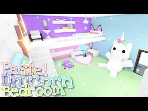 Pastel Unicorn Bedroom Adopt Me Speed Build Youtube - pastel unicorn roblox