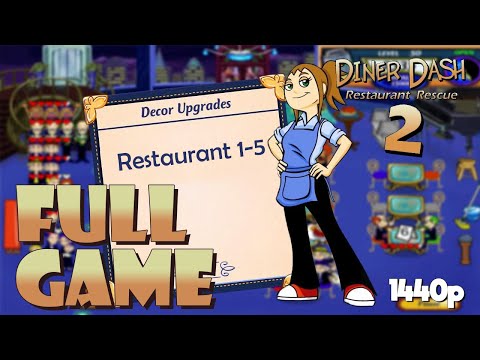 Diner Dash 2: Restaurant Rescue (PC) - FULL GAME 'Longplay' 1440p60 Walkthrough - No Commentary