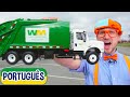 Blippi Português Caminhões de Lixo e Reciclagem | Vídeos Educativos | As Aventuras de Blippi