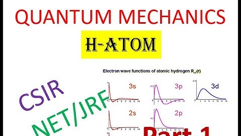 H- ATOM  (QUANTUM MECHANICS ) PHYSICS CSIR NET/JRF JEST BHU DU JNU BARC..PART-1