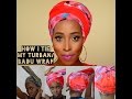 DIY -How I Tie Turban/ Badu Head Wrap Tutorial for Bad Hair Days, fall hair