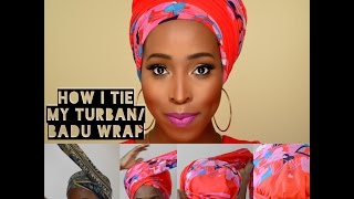 DIY How I Tie Turban/ Badu Head Wrap Tutorial for Bad Hair Days, fall hair