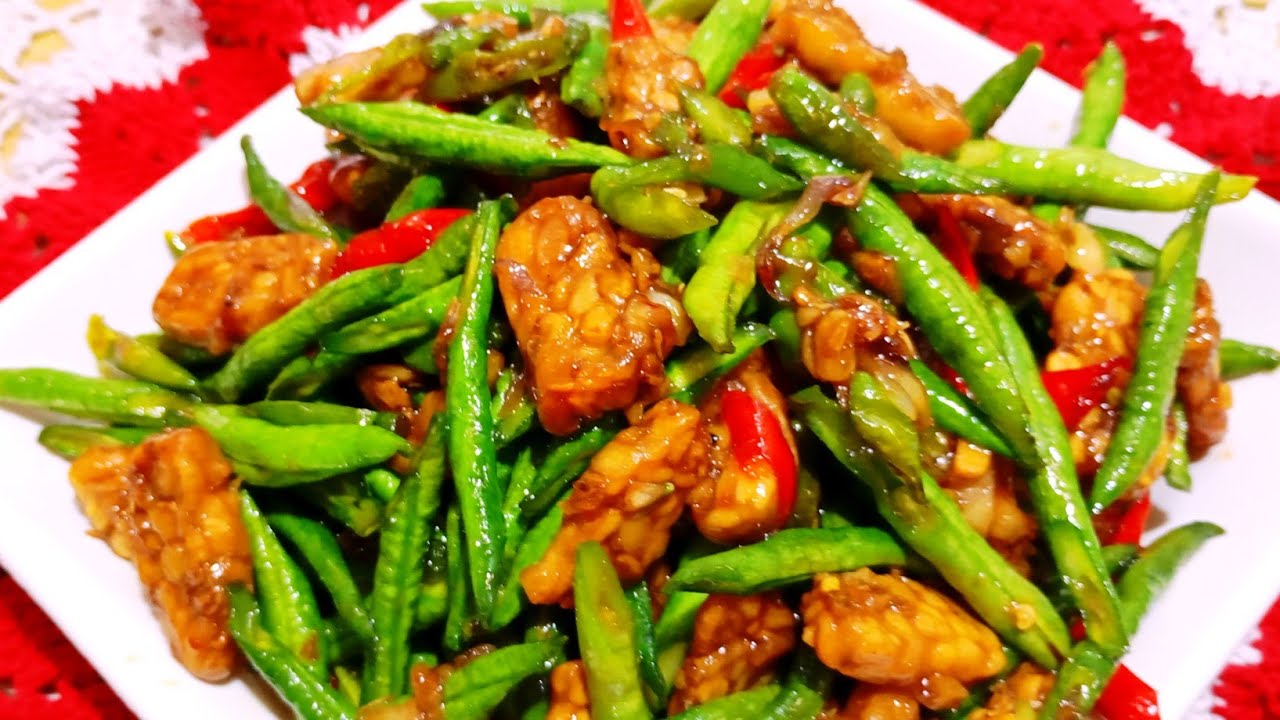 BISA BANGET UNTUK MENU SAHUR ATAU BERBUKA, TUMISAN KACANG PANJANG TEMPE. ‼️
