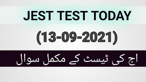 JEST PAPER TODAY 13/9/21||Complete Paper With Solution||Questions Asked In Paper||jest pst papers