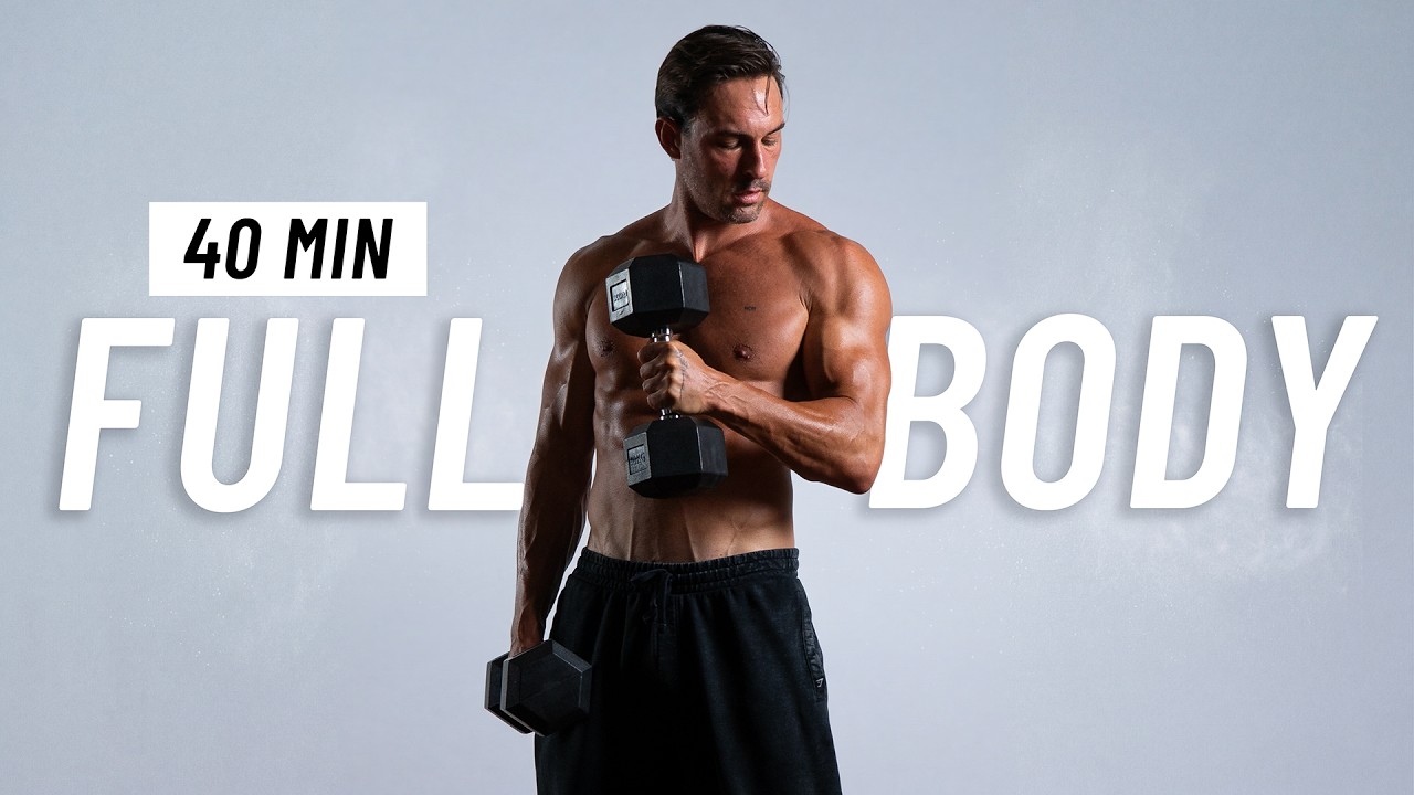40 Min Full Body Dumbbell Workout at Home to Build Muscle - YouTube
