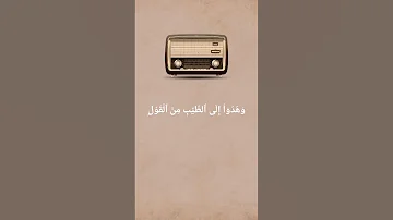 وهدوا إلي الطيب من القول الدكتور أحمد نعينع 