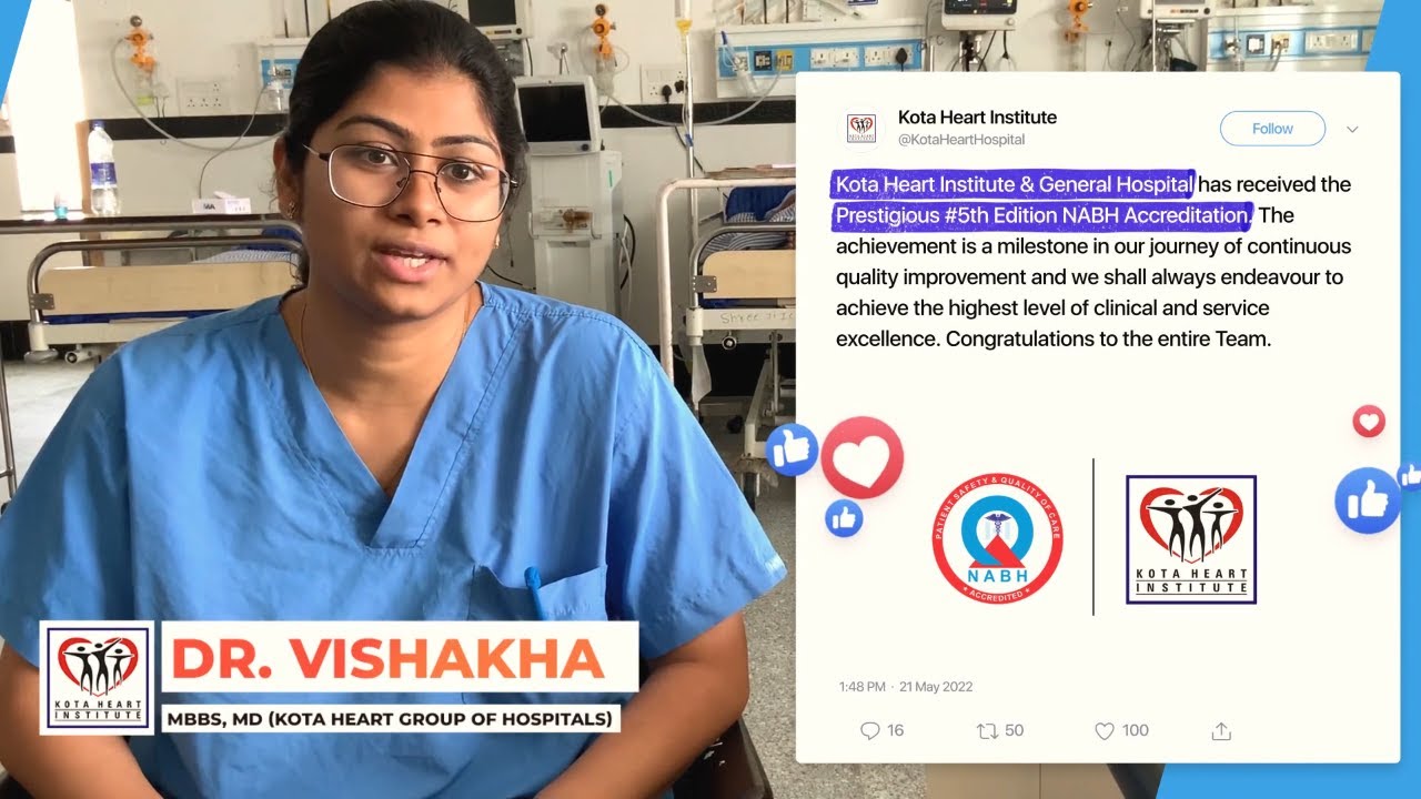 Dr. Vishakha I Congratulates Everyone on Kota Heart Hospital Getting NABH accreditation