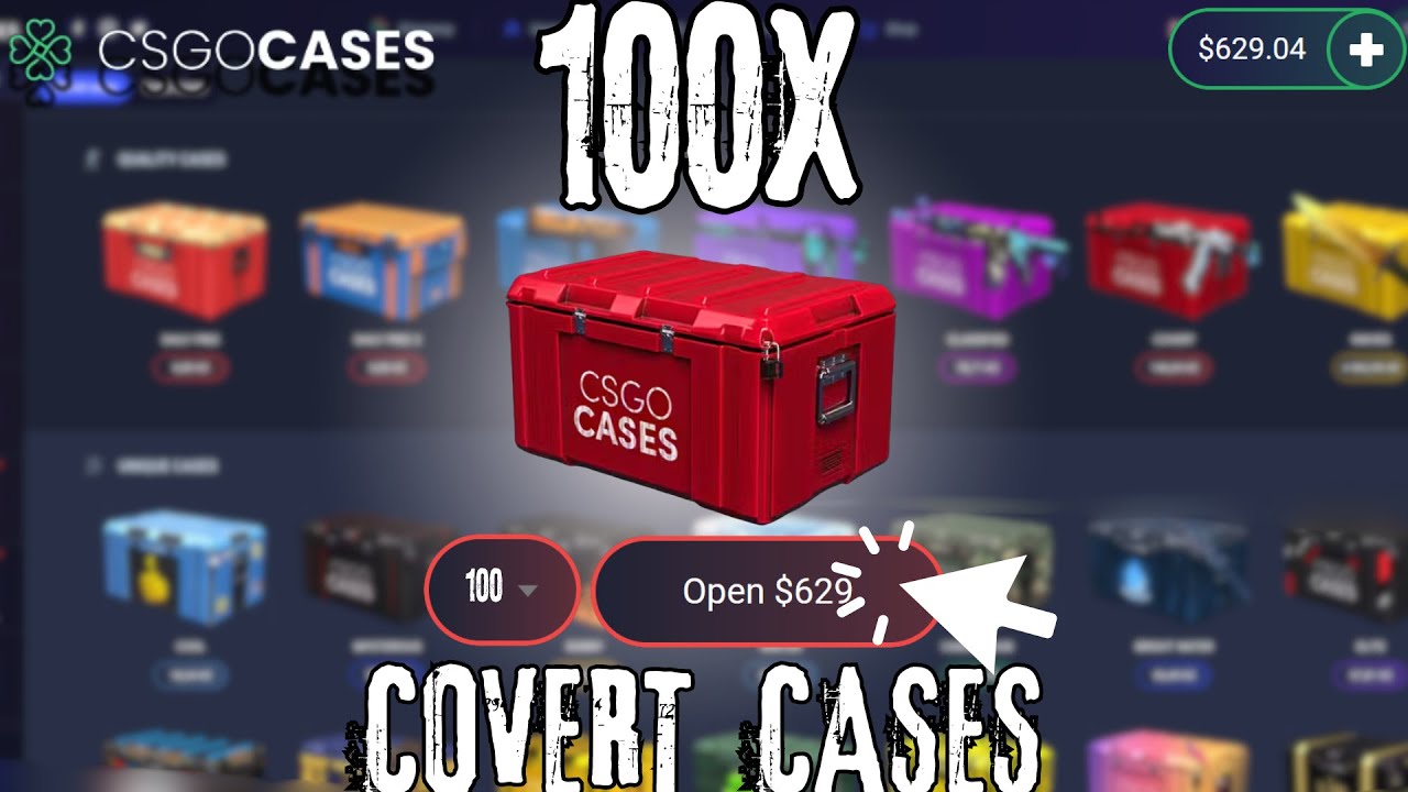 I opened 100x covert case... (CSGOCASES.COM) - YouTube