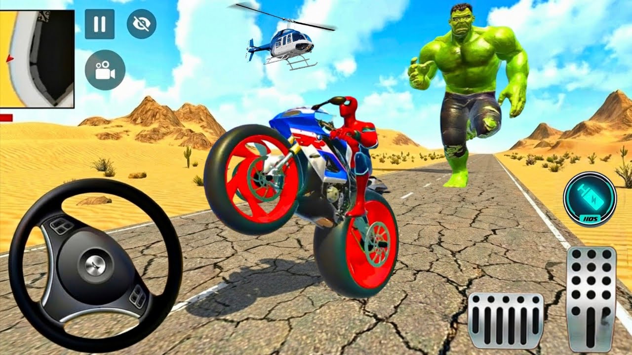🦚Indian Thift Simulator 🥰Spiderman Became Escape From Hulk 🌟Car 3D Game🎊 Lot's of Police Car Android
