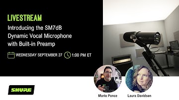 Introducing the SM7dB Dynamic Vocal Microphone with built-in active preamp!