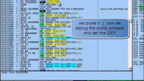 UPX unpacking technique