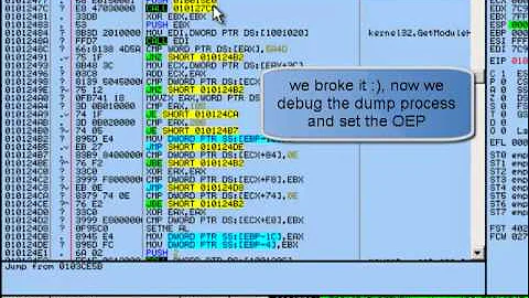 UPX unpacking technique