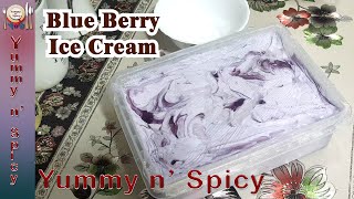 Blue Berry Ice Cream,Frozen Dessert,Ice Cream,Eid Special Recipe,Yummy Ice Cream,