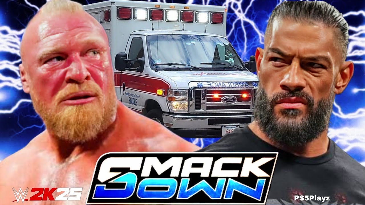 Roman Reigns vs Brock Lesnar Wwe Smack Down 20 Feb 2026 Ambulance WWE2k25 - PS5 4K Game Play