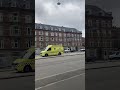 Ambulance in Denmark|Ambulance spotted near Lyngbyvej, Copenhagen|yellow color vehicle
