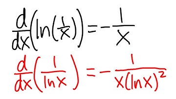 derivative of ln(1/x) vs derivative of 1/ln(x)