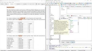 Data Base Task 01 |Create a Database Using MySQL Workbench | 1st Year | Java Institute|Sasana Sathya