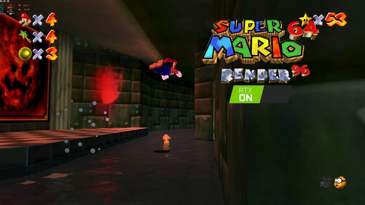 Super Mario 64 -Catching Mips the Rabbit, Secret Star - YouTube