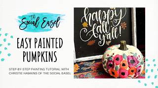 Easy Painted Pumpkin Ideas | Floral & Leopard Acrylic Painting Tutorial