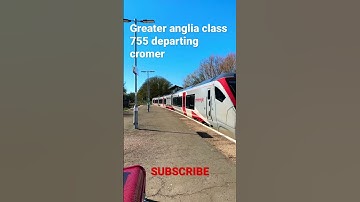 greater anglia class 755 departing cromer
