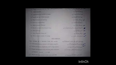 past paper D.Com part 1 Business Information Technology 2023