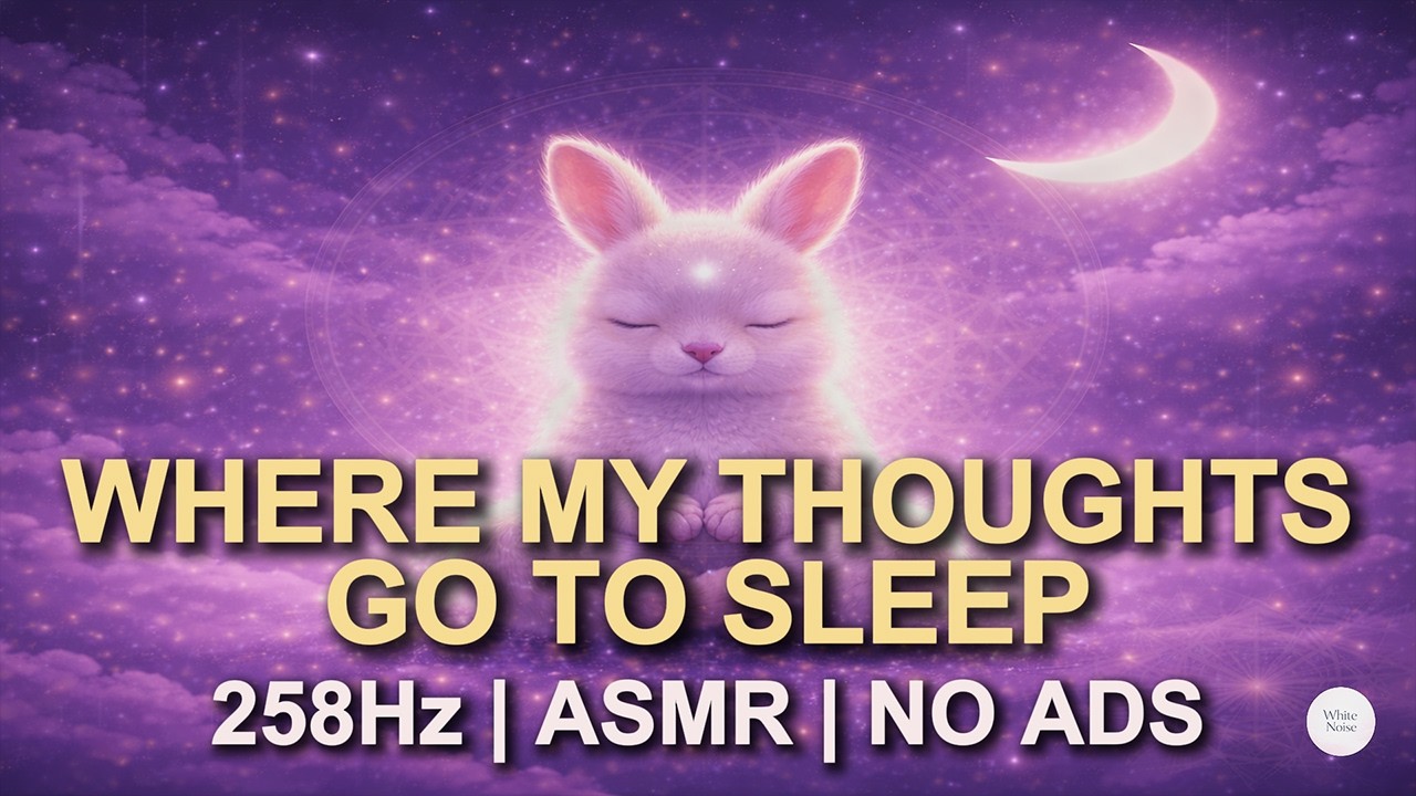 [White Noise] Where My Thoughts Go to Sleep 258Hz ASMR No Ads