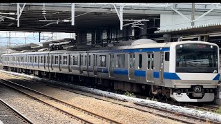 E531系0番台ｶﾂK463編成が普通ワンマン水戸行きとして友部駅2番線に到着停車する動画（2024.4.29）