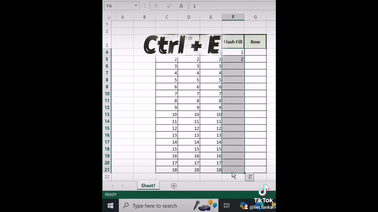 Number Series in Excel 