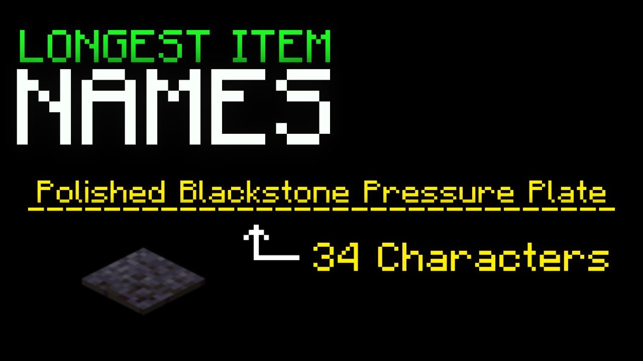 Longest Item Names in Minecraft - YouTube