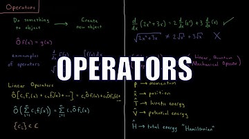 Quantum Chemistry 3.2 - Operators